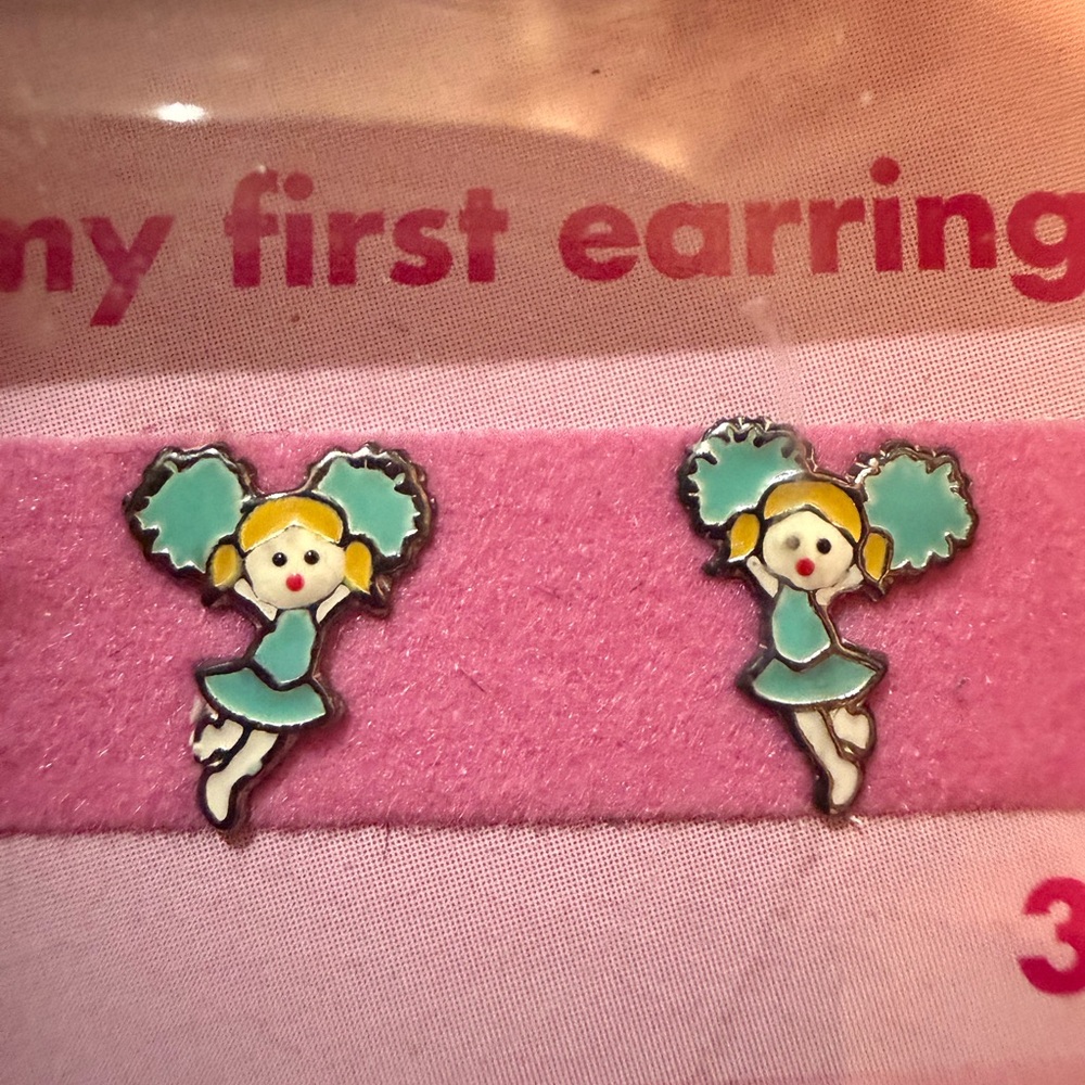 Cheerleader Earrings for Kids